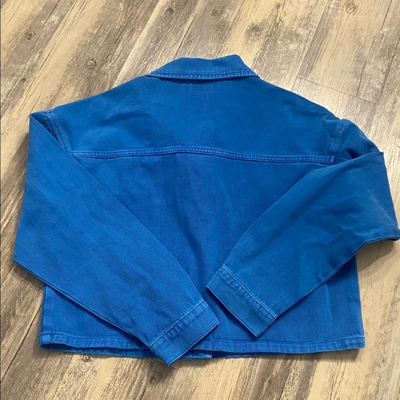 Easel Utility Crop Boxy Jacket Sky Blue Size SMALL - Picture 11 of 11